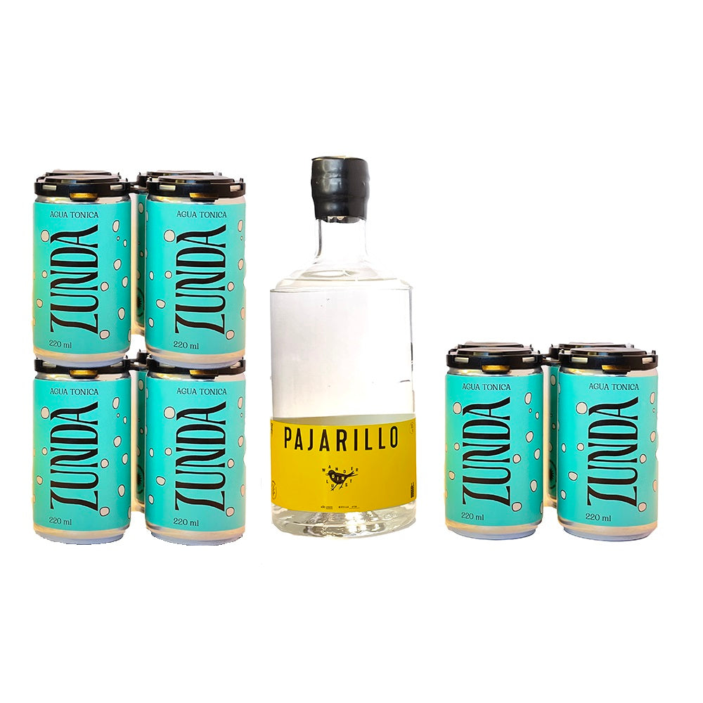 Gin Pajarillo Amarillo 700cc + 12 Tónicas ZUNDA