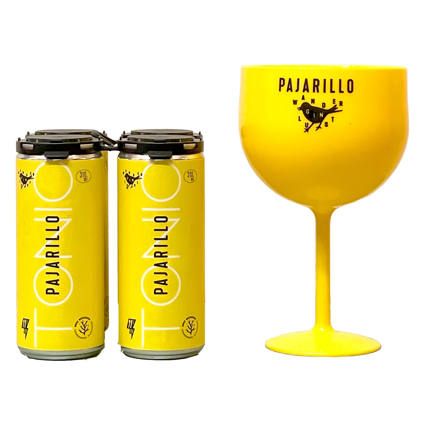 4-pack Gin tonic Pajarillo + Copa Pajarillo 500cc
