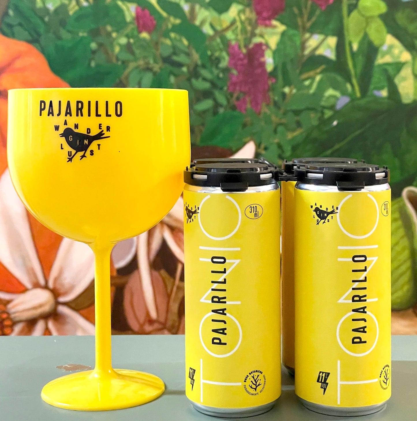 4-pack Gin tonic Pajarillo + Copa Pajarillo 500cc